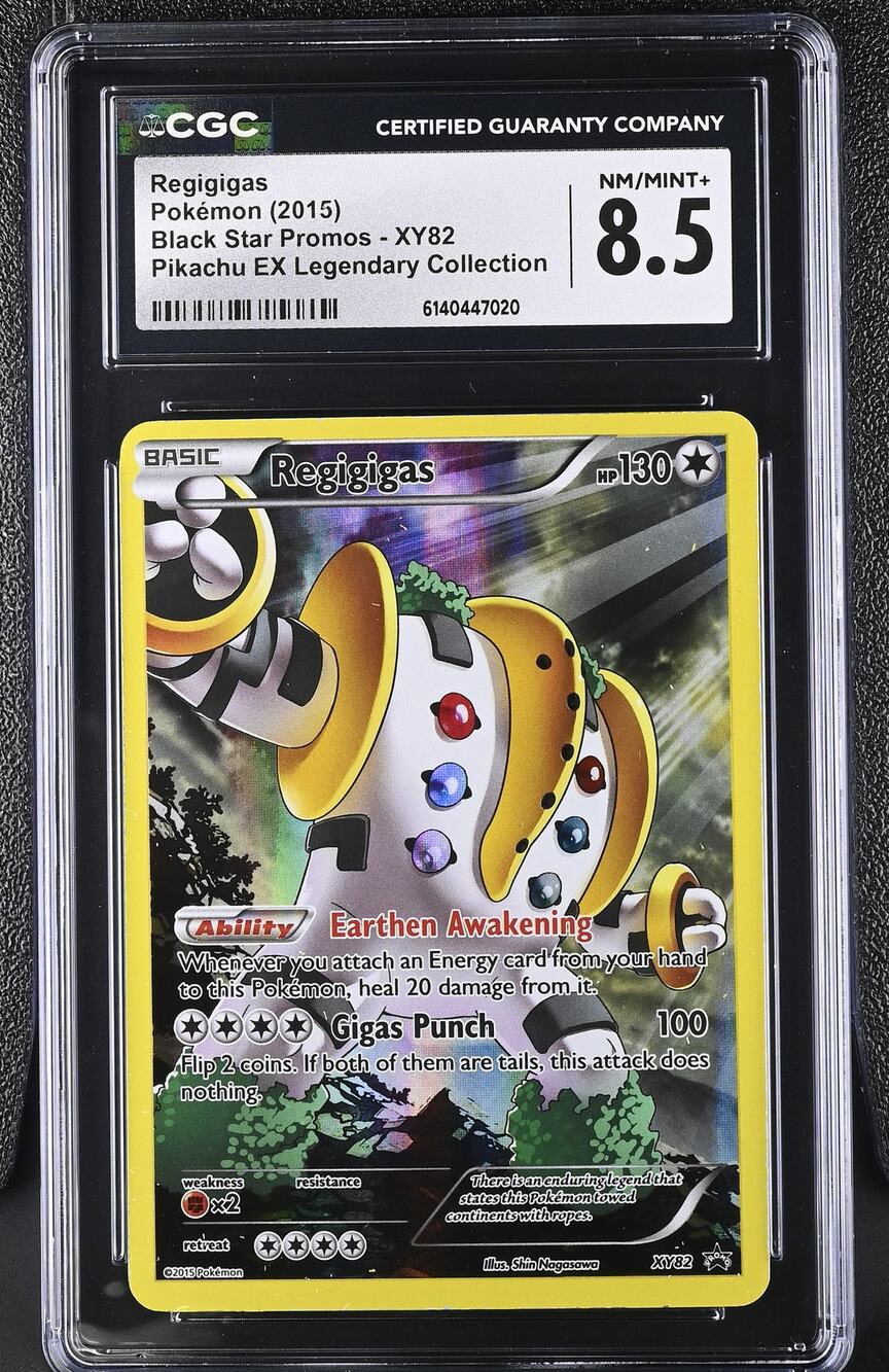 CGC 8.5 NM/MINT+ Regigigas XY82 2015 Black Star Promos EX Legendary Collection